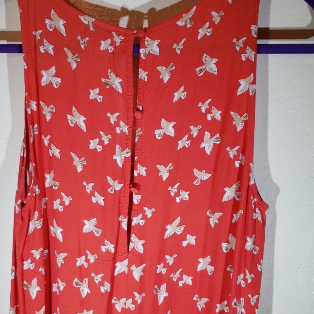Urban Outfitters Orange Dress Dropwaist Dress - Picture 6 of 8